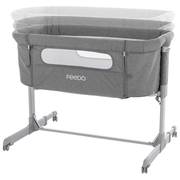 Pat pentru copii Feedo 2 in 1  - / Gray photo 3