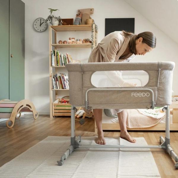 Pat pentru copii Feedo 2 in 1  - / Gray photo 9