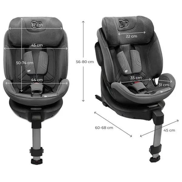 Детское автокресло KinderKraft XRIDER 2 i-Size  0 месяцев - 12 лет / 36 кг / Серый photo 6