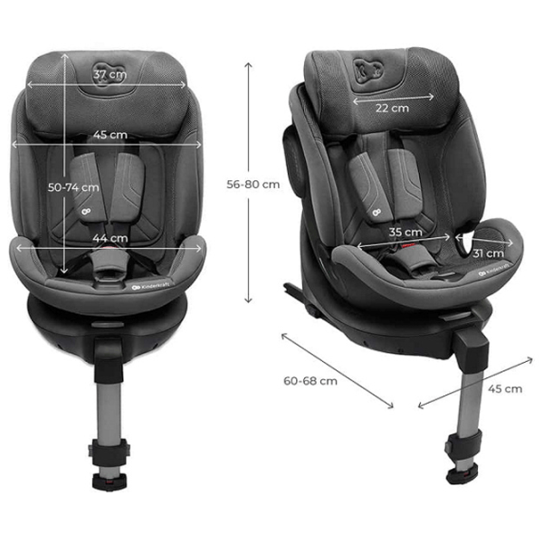 Детское автокресло KinderKraft XRIDER 2 i-Size  0 месяцев - 12 лет / 36 кг / Серый photo 6