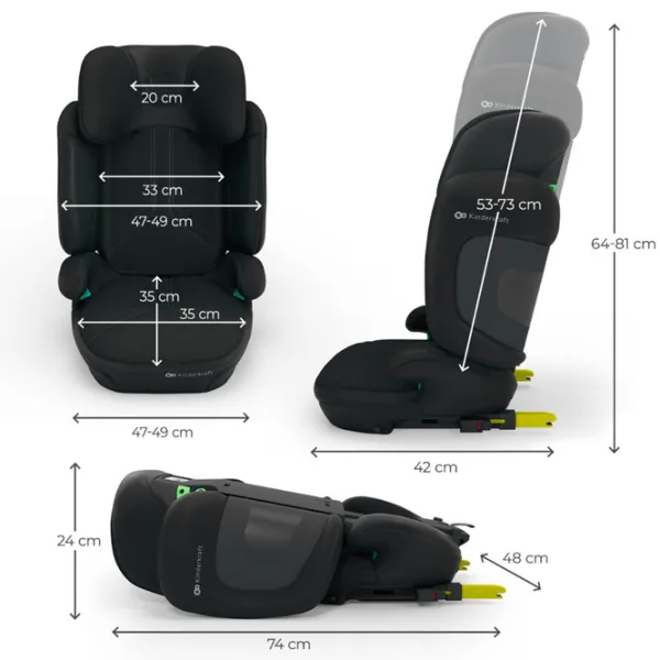 Детское автокресло KinderKraft Xpand 2 PRO i-Size  3.5 года - 12 лет / 36 кг / Серый photo 7
