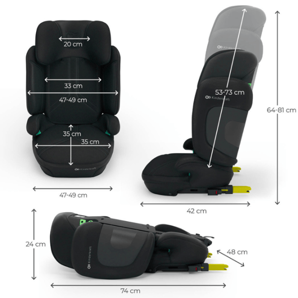 Детское автокресло KinderKraft Xpand 2 PRO i-Size  3.5 года - 12 лет / 36 кг / Серый photo 7