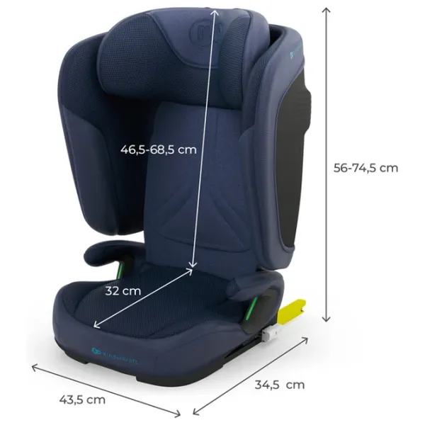 Scaun auto KinderKraft UNITY 2 I-Size  3.5 ani - 12 ani / 36 kg / Blue photo 12