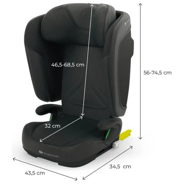 Детское автокресло KinderKraft UNITY 2 I-Size  3.5 года - 12 лет / 36 кг / Черный photo 11