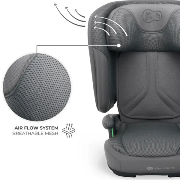 Детское автокресло KinderKraft UNITY 2 I-Size  3.5 года - 12 лет / 36 кг / Серый photo 4
