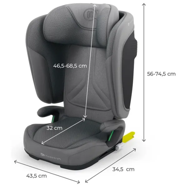Детское автокресло KinderKraft UNITY 2 I-Size  3.5 года - 12 лет / 36 кг / Серый photo 12