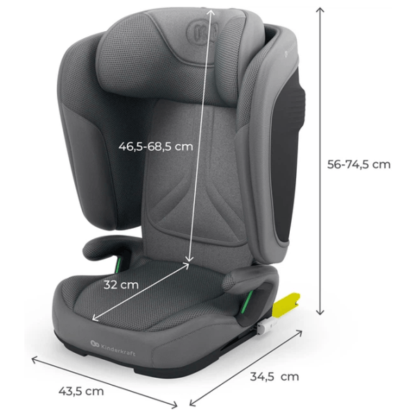 Детское автокресло KinderKraft UNITY 2 I-Size  3.5 года - 12 лет / 36 кг / Серый photo 12