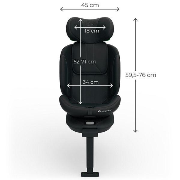 Детское автокресло KinderKraft I-360 2 PLUS i-Size  0 месяцев - 12 лет / 36 кг / Черный photo 6