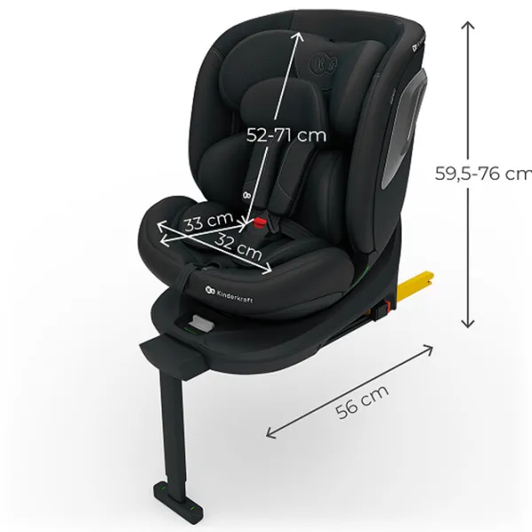 Детское автокресло KinderKraft I-360 2 PLUS i-Size  0 месяцев - 12 лет / 36 кг / Черный photo 7