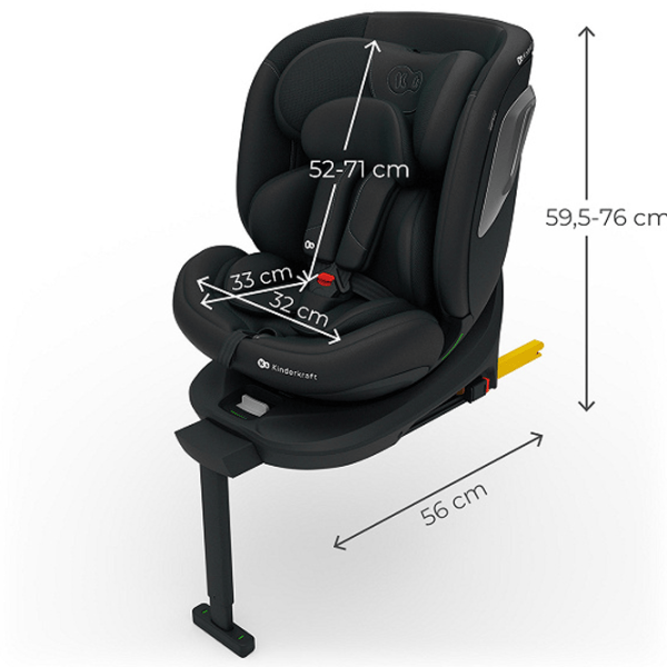 Детское автокресло KinderKraft I-360 2 PLUS i-Size  0 месяцев - 12 лет / 36 кг / Черный photo 7