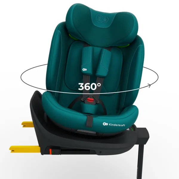 Scaun auto KinderKraft I-360 2 PLUS i-Size  0 luni - 12 ani / 36 kg / Green photo 3