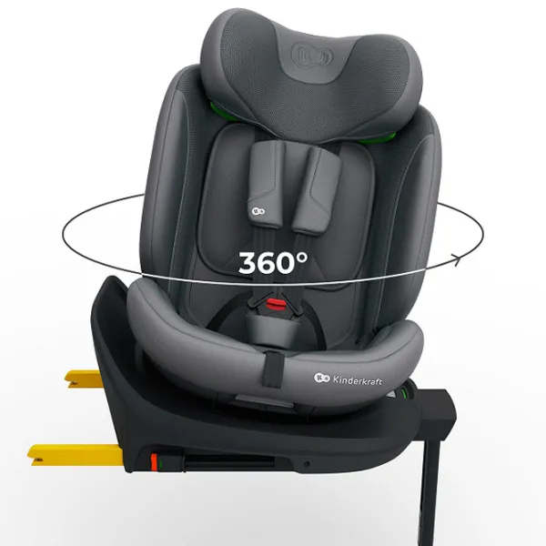 Детское автокресло KinderKraft I-360 2 PLUS i-Size  0 месяцев - 12 лет / 36 кг / Серый photo 3