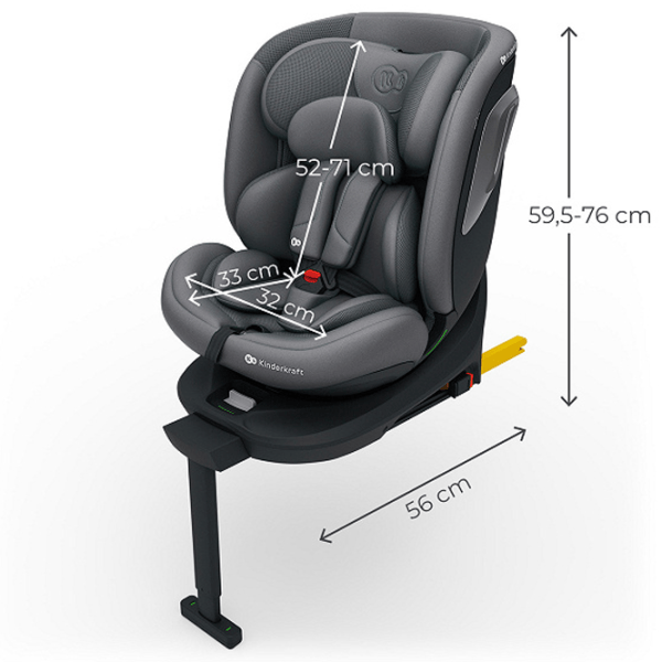 Детское автокресло KinderKraft I-360 2 PLUS i-Size  0 месяцев - 12 лет / 36 кг / Серый photo 7