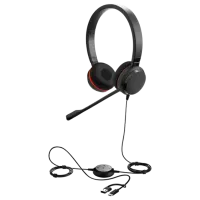 Căști Jabra EVOLVE 20 SE Red Black Cu fir/ Personal photo 2