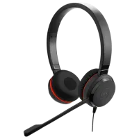 Căști Jabra EVOLVE 20 SE Red Black Cu fir/ Personal photo 4
