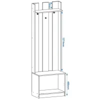 Cuier Pehotin Smart PAL / Stejar Craft Alb photo 2