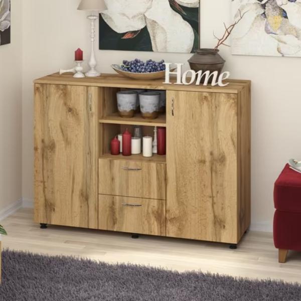 Comodă Pehotin К-4+2 87.5 x 120 x 38 / PAL / Somona Oak photo 2