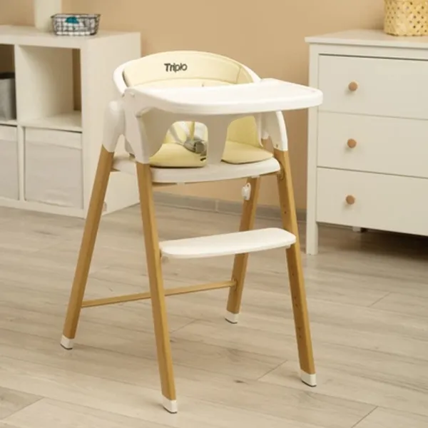 Стульчик для кормления Caretero Triplo 7731 (5903076320889) / 6 месяцев / Бежевый  photo 10