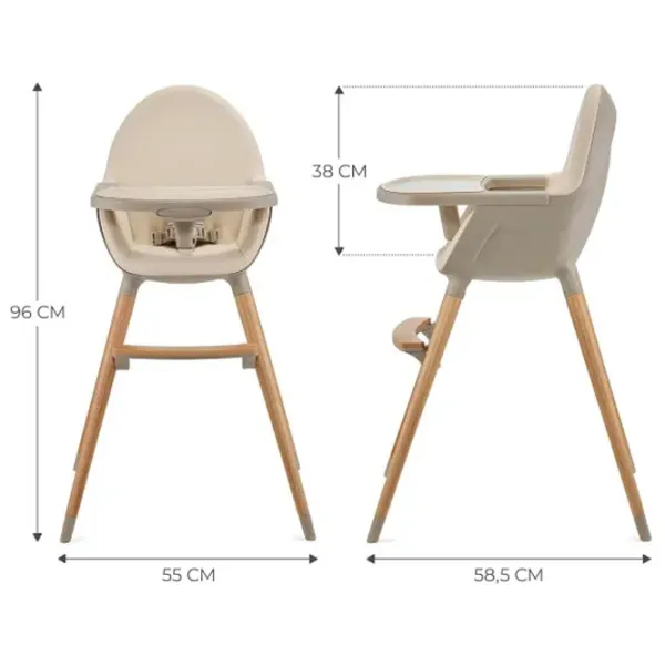 Scaun de masă KinderKraft Fini (KHFINI02BEG0000) / 6 luni / Beige  photo 2
