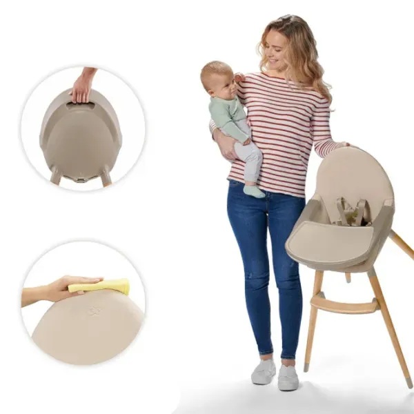 Scaun de masă KinderKraft Fini (KHFINI02BEG0000) / 6 luni / Beige  photo 3