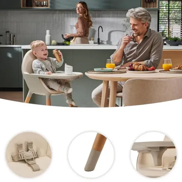 Scaun de masă KinderKraft Fini (KHFINI02BEG0000) / 6 luni / Beige  photo 4