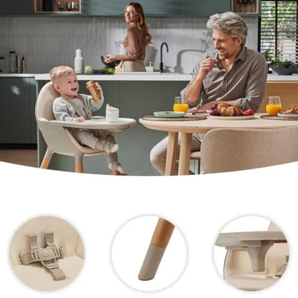 Scaun de masă KinderKraft Fini (KHFINI02BEG0000) / 6 luni / Beige  photo 4