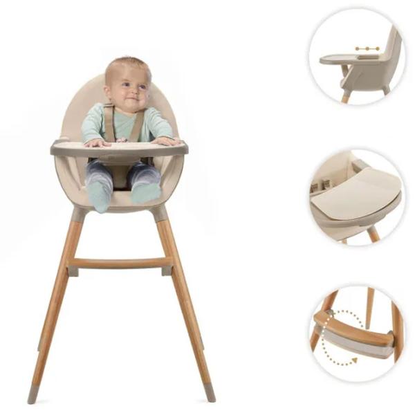 Scaun de masă KinderKraft Fini (KHFINI02BEG0000) / 6 luni / Beige  photo 6