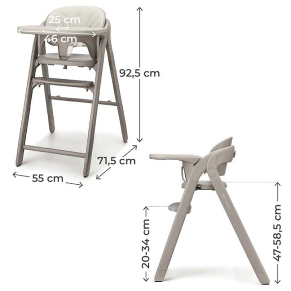 Scaun de masă KinderKraft Tino (KHTINO00BEG0000) / 6 luni / Beige  photo 7