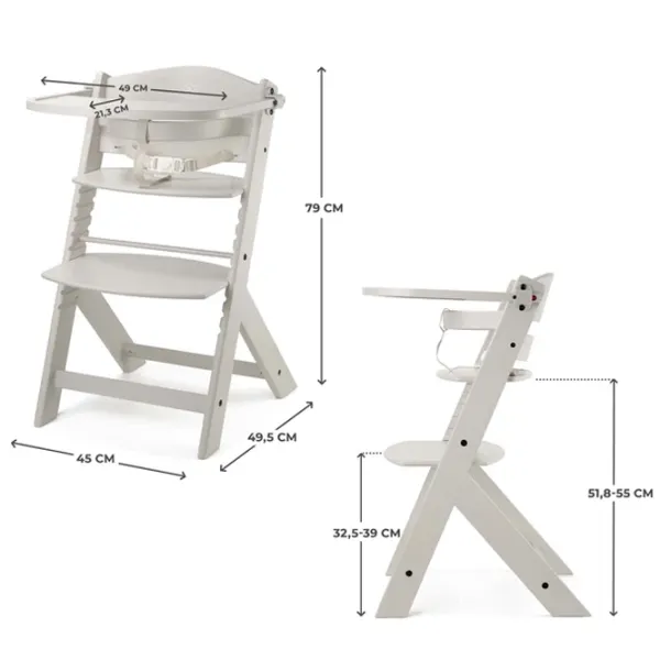 Scaun de masă KinderKraft Enock (KKKENOCBEGF0000) / 6 luni / Beige  photo 3