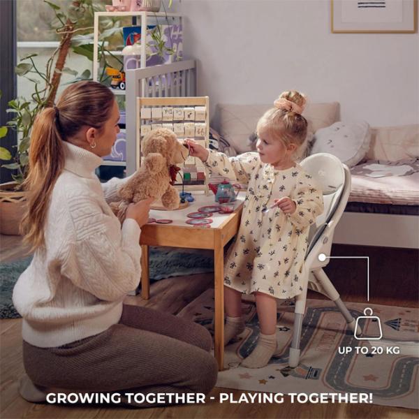 Scaun de masă KinderKraft Dinnly (KHDINN00LGR0000) / 6 luni / Gray  photo 12