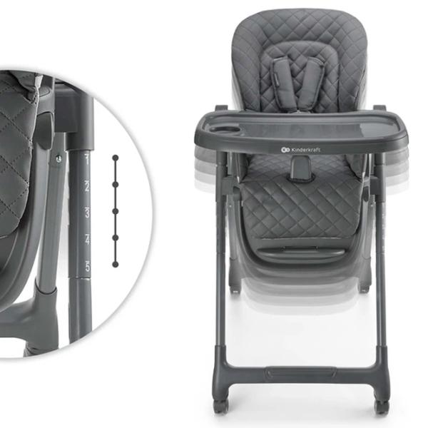 Scaun de masă KinderKraft Tulo (KHTULO00GRY0000) / 6 luni / Gray  photo 8