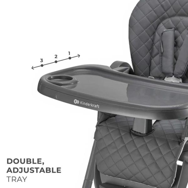 Scaun de masă KinderKraft Tulo (KHTULO00GRY0000) / 6 luni / Gray  photo 9