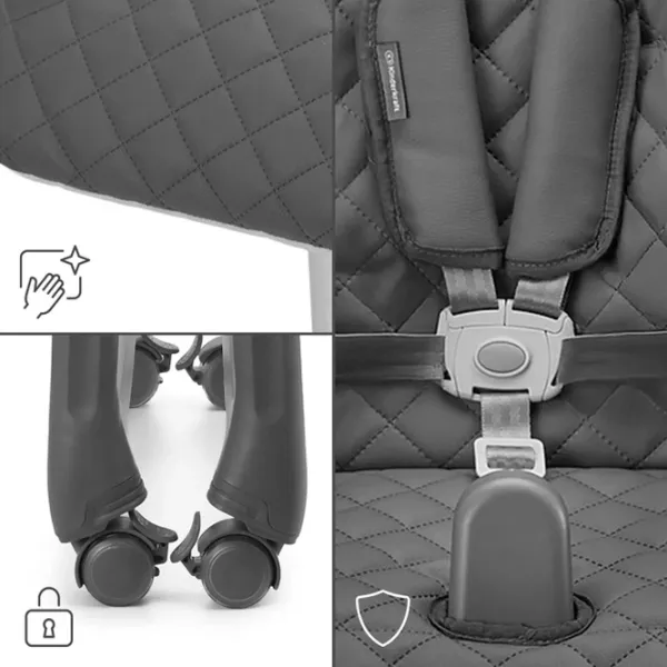 Scaun de masă KinderKraft Tulo (KHTULO00GRY0000) / 6 luni / Gray  photo 10