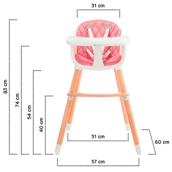 Scaun de masă KinderKraft Sienna (KKKSIENPNK0000) / 6 luni / Pink  photo 10