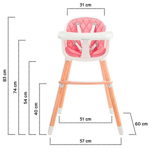 Scaun de masă KinderKraft Sienna (KKKSIENPNK0000) / 6 luni / Pink  photo 10
