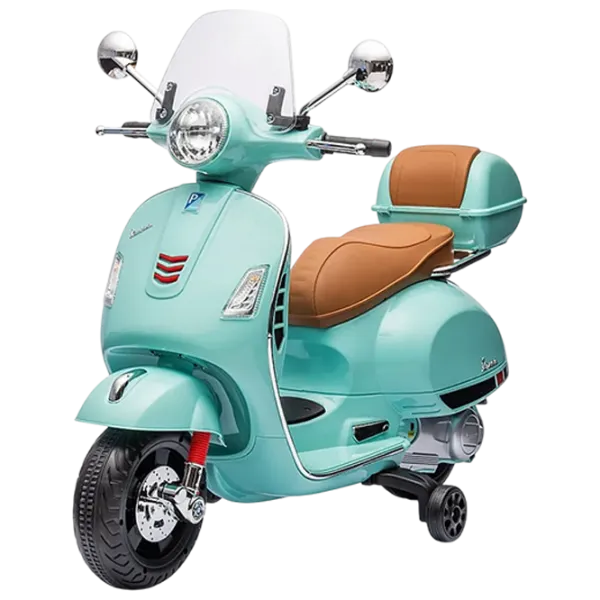 Motocicletă pentru copii Chipolino Vespa GTS Super 30 kg / 3+ / 3 km/h / Teal photo 1