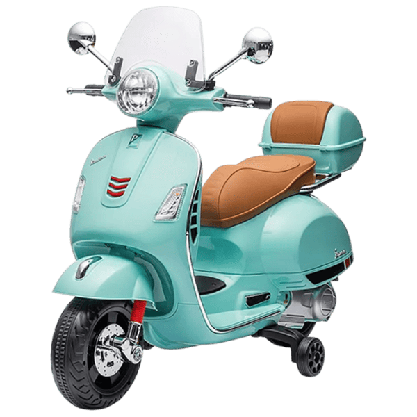Motocicletă pentru copii Chipolino Vespa GTS Super 30 kg / 3+ / 3 km/h / Teal photo 1