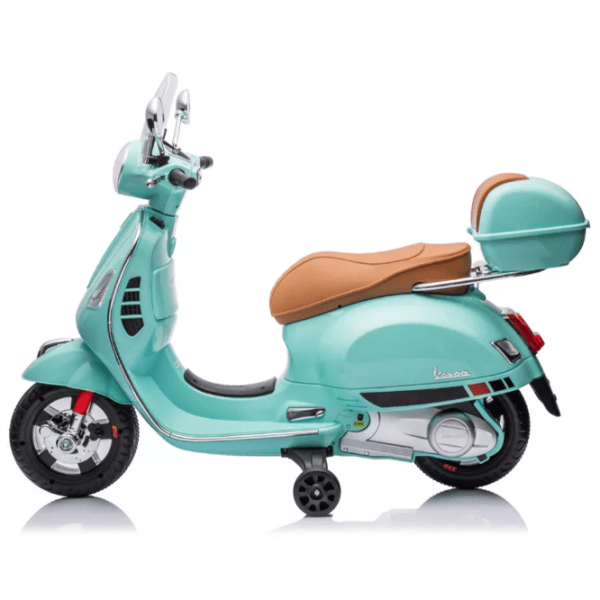 Motocicletă pentru copii Chipolino Vespa GTS Super 30 kg / 3+ / 3 km/h / Teal photo 3
