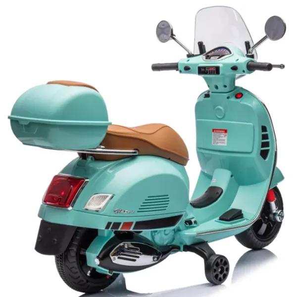Motocicletă pentru copii Chipolino Vespa GTS Super 30 kg / 3+ / 3 km/h / Teal photo 5