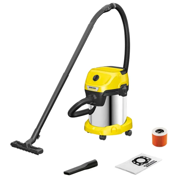 Промышленный пылесос KARCHER WD 3 S V-17/4/20 1000 Вт / Желтый photo 1