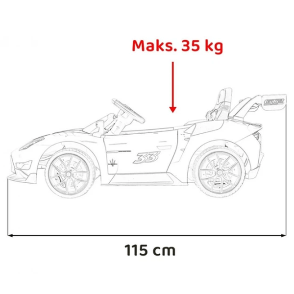 Mașină electrică Maserati MC20 GT2 Ramiz PA.QLS-8601.BIA 7 km/h / 35 kg / 3+ / White photo 15