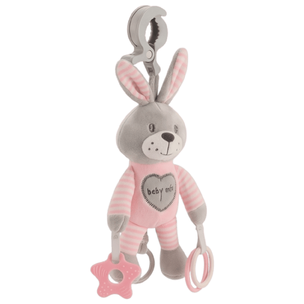 Jucărie moale Baby Mix Baby Mix Rabbit STK-19445 PR 0+ / Pink photo 4