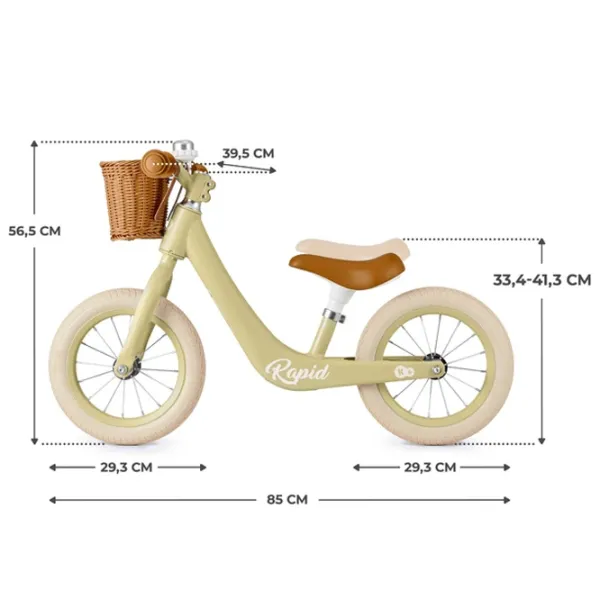 Беговел KinderKraft Rapid 2 12"  Сталь / Зеленый White photo 5