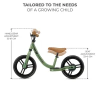 Bicicletă fără pedale KinderKraft Space 12" Oțel / Green Light photo 3