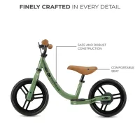 Bicicletă fără pedale KinderKraft Space 12" Oțel / Green Light photo 6