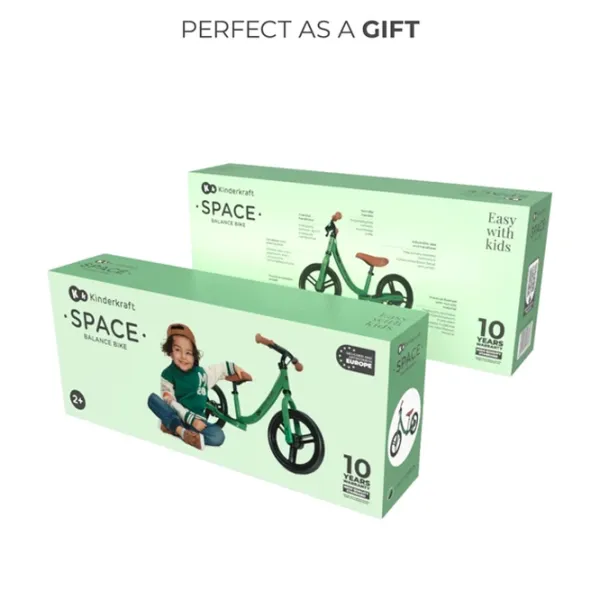 Беговел KinderKraft Space 12"  Сталь / Зеленый Светлый photo 7