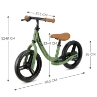 Bicicletă fără pedale KinderKraft Space 12" Oțel / Green Light photo 8