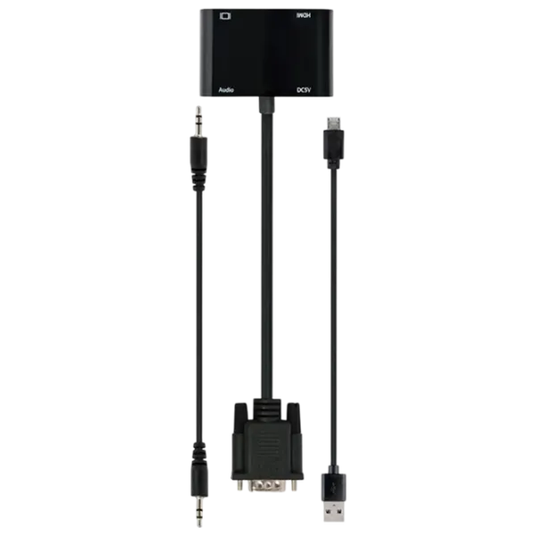 Кабель видео Cablexpert VGA + HDMI 0.1 м / Черный photo 1