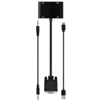 Cablu video Cablexpert VGA + HDMI 0.1 m / Black