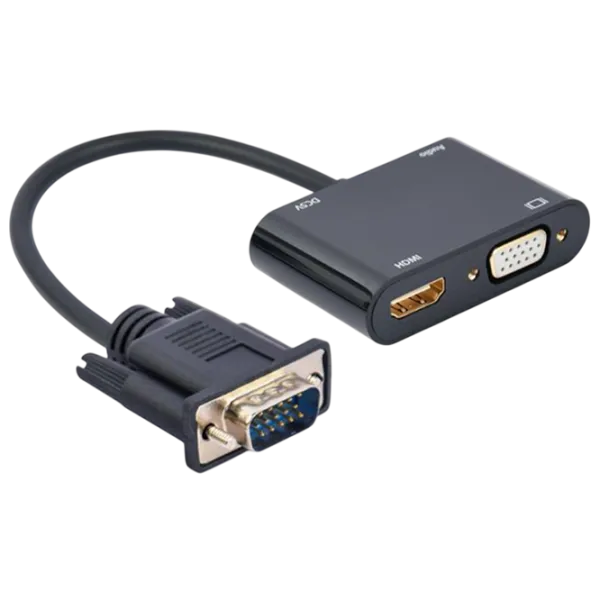 Кабель видео Cablexpert VGA + HDMI 0.1 м / Черный photo 2